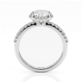 Glimmerette - luksuriøs ring med moissanite, halo og pavé-aksenter