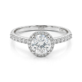 Glimmerette - luksuriøs ring med moissanite, halo og pavé-aksenter