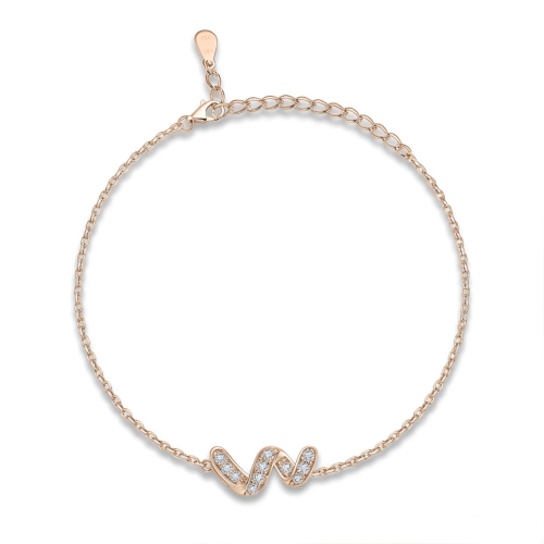 Serpentine - armbånd med moissanite, evighetssymbol og pavéfattede edelstener