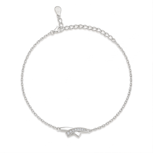 Halcyon - halvmåneformet armbånd med moissanite og pavéfatning Halcyon - halvmåneformet armbånd med moissanite og pavéfatning