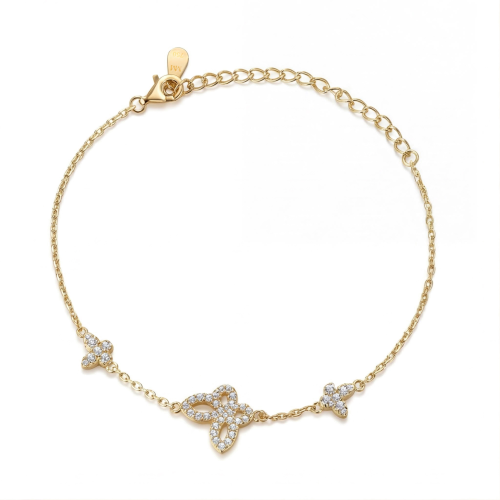 Orchidea - armbånd med marquiseslipt moissanite og blomstermotiver