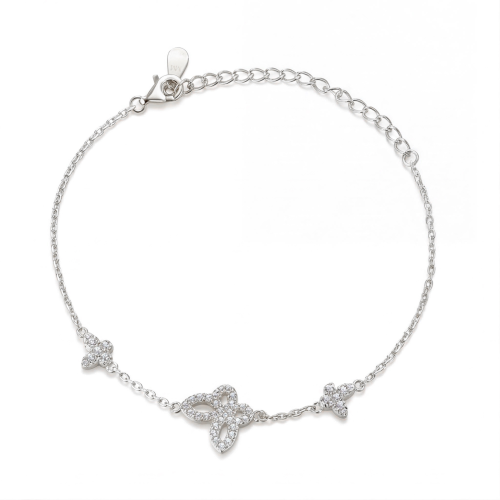 Orchidea - armbånd med marquiseslipt moissanite og blomstermotiver