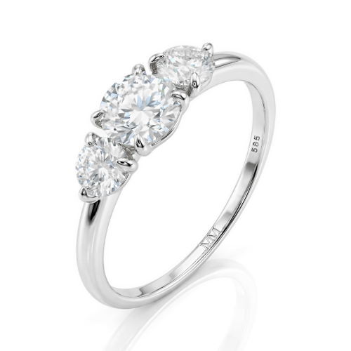 Aventine - ring med tre moissanitesteiner