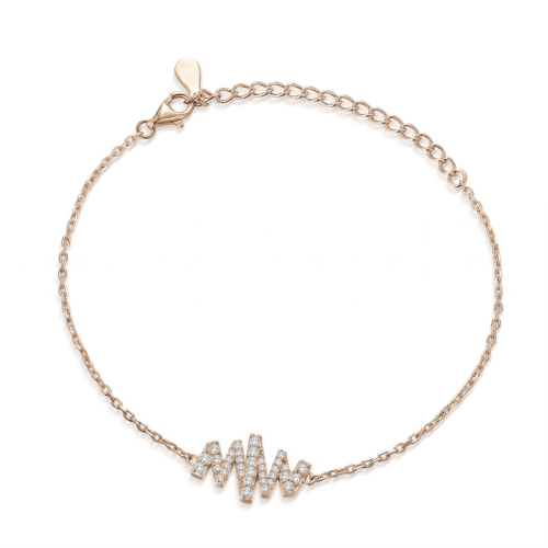 Spiralux - justerbart moissanite-armbånd med symbolmotiv i pavé