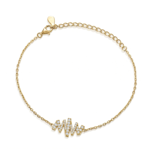 Spiralux - justerbart moissanite-armbånd med symbolmotiv i pavé