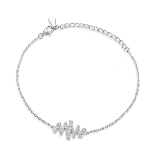 Spiralux - justerbart moissanite-armbånd med symbolmotiv i pavé