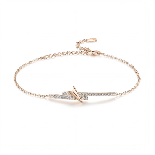Volute - chevronarmbånd med moissanite i pavéfatning