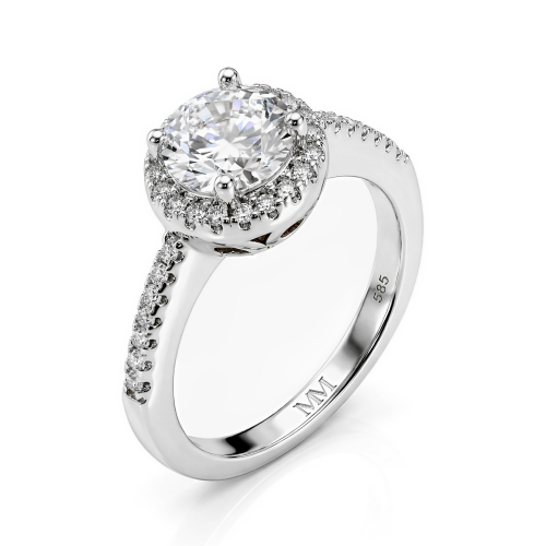 Seraphina - forlovelsesring med moissanite og halo