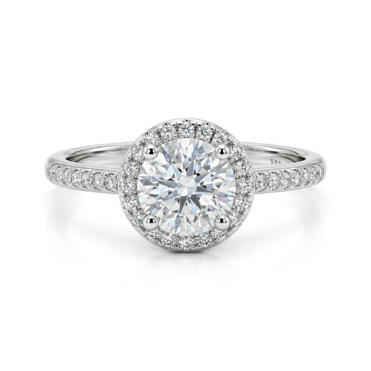Seraphina – forlovelsesring med moissanite og halo | My Moissanite
