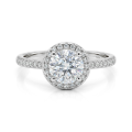 Seraphina – forlovelsesring med moissanite og halo | My Moissanite