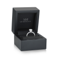 Ovalisse - ring med ovalslipt moissanite og sirkelformet skjult halo