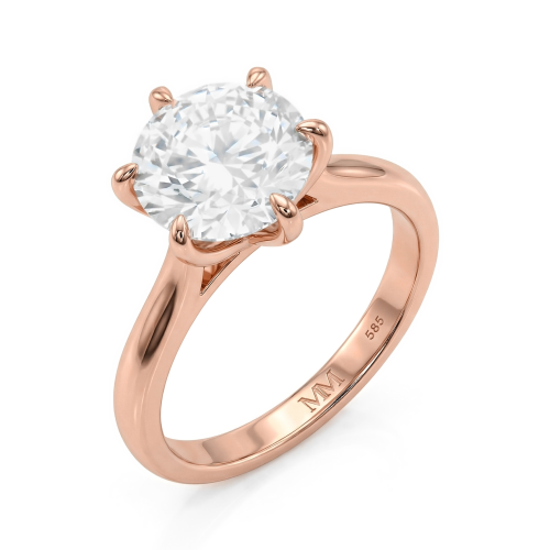 Circlique - forlovelsesring med moissanite, utformet som ensteinsring