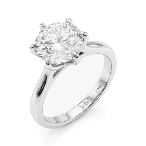 Circlique - forlovelsesring med moissanite, utformet som ensteinsring