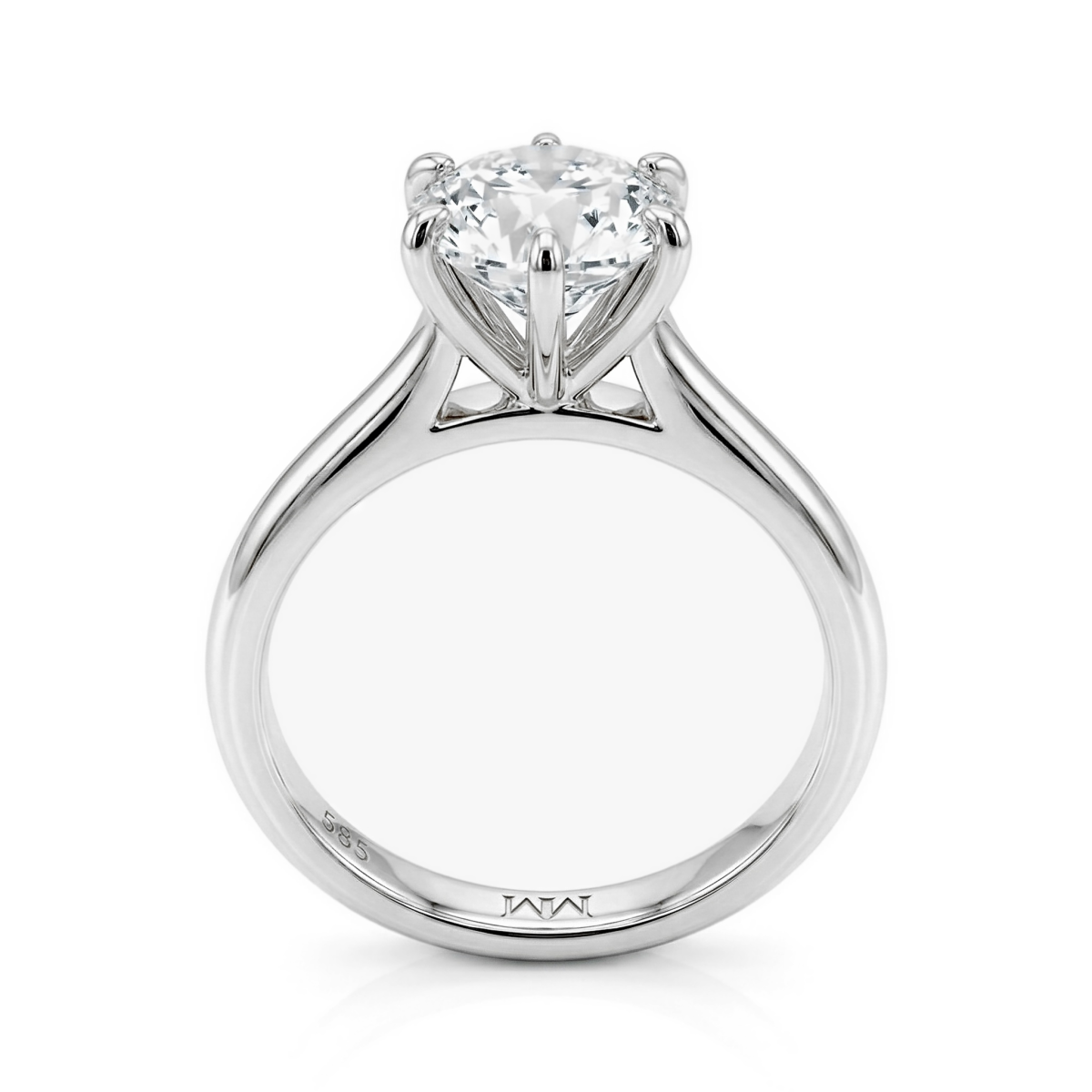 Circlique - forlovelsesring med moissanite, utformet som ensteinsring