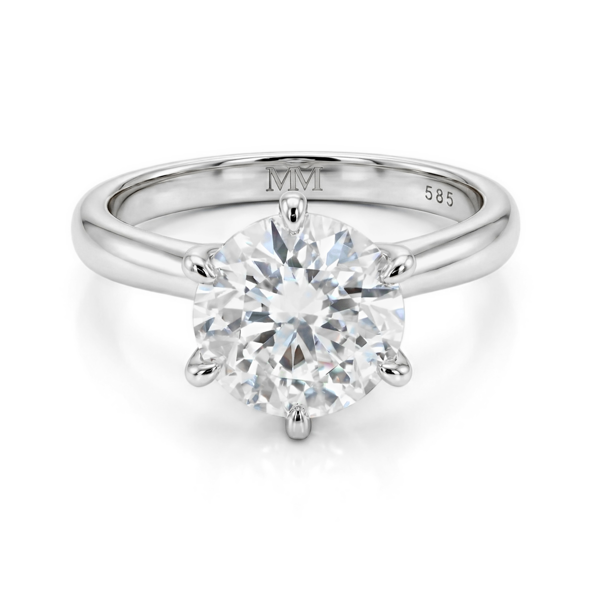 Circlique - forlovelsesring med moissanite, utformet som ensteinsring