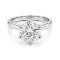 Circlique - forlovelsesring med moissanite, utformet som ensteinsring