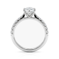 Lumiere - ring med radiantslipt moissanite og pavéfattede steiner