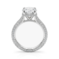 Cassiane - forlovelsesring med moissanite og pavéfattede aksentsteiner