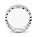 Cresta - bred, pavéfattet forlovelsesring med moissanite