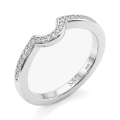 Vespera - brudesett med moissanite, pavéaksenter og splittet ringskinne