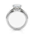 Vespera - brudesett med moissanite, pavéaksenter og splittet ringskinne