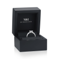 Ophelia - forlovelsesring med moissanite og pavéfattede sidesteiner