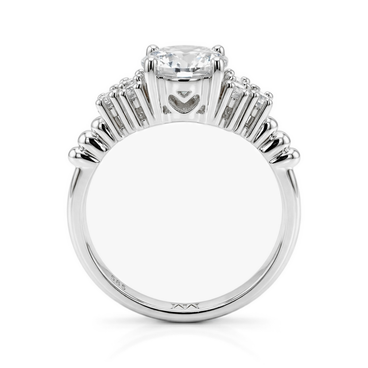 Astral - forlovelsesring med moissanite og sidesteiner