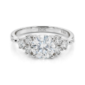 Astral - forlovelsesring med moissanite og sidesteiner