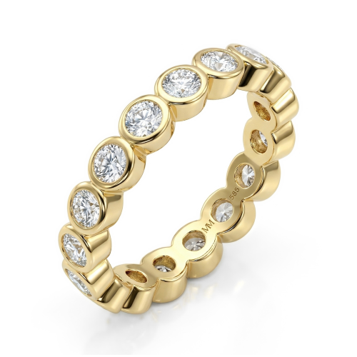 Orbella - alliansering med moissanite i sargfatning