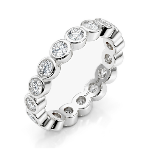 Orbella - alliansering med moissanite i sargfatning