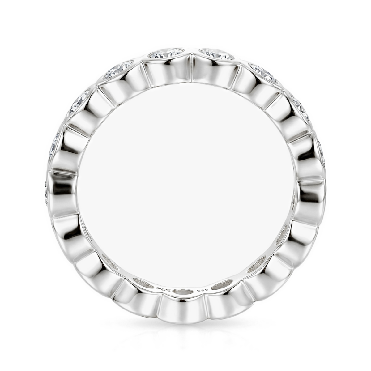 Orbella - alliansering med moissanite i sargfatning