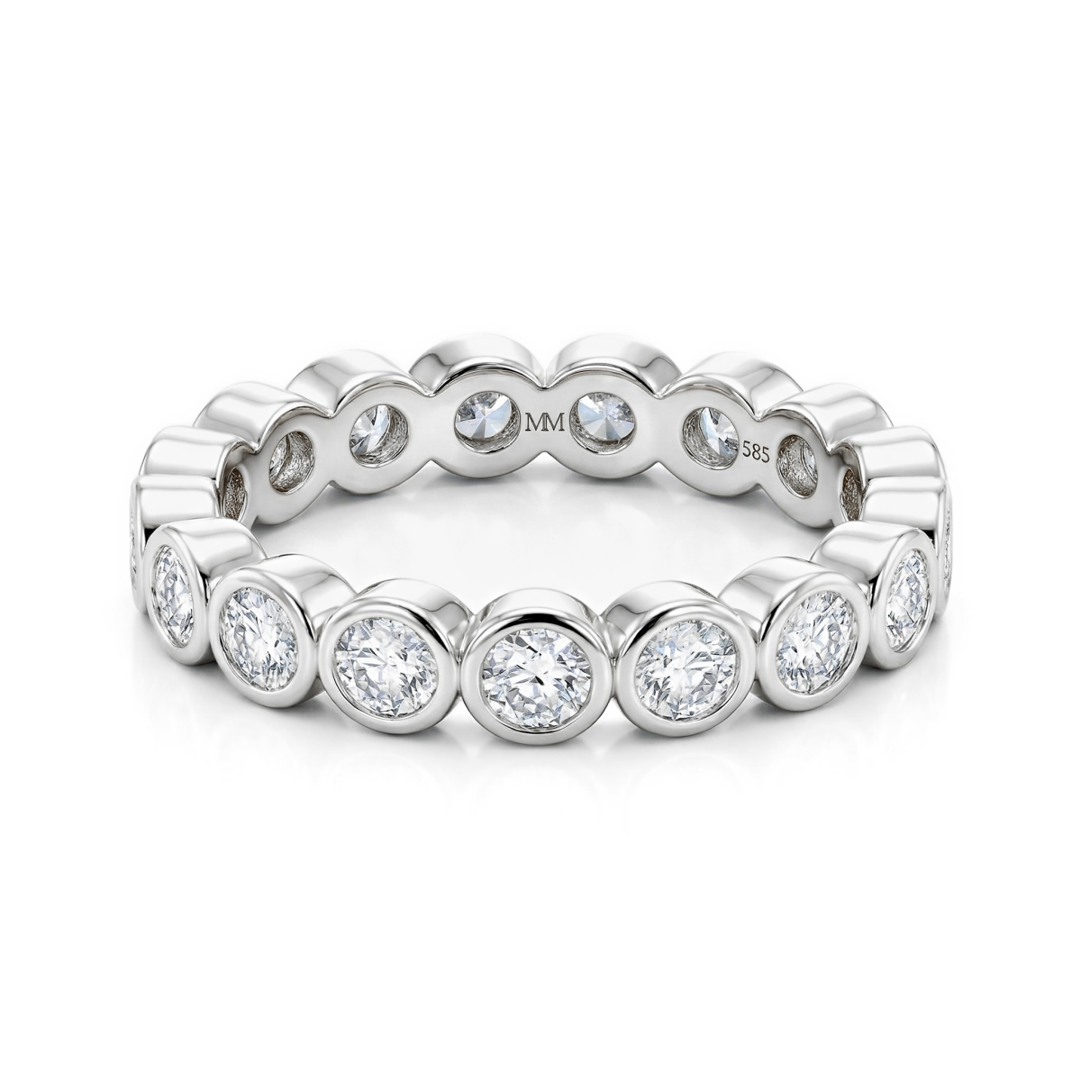Orbella - alliansering med moissanite i sargfatning