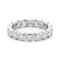 Orbella - alliansering med moissanite i sargfatning