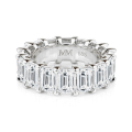 Eterna - alliansering med smaragdslipt moissanite