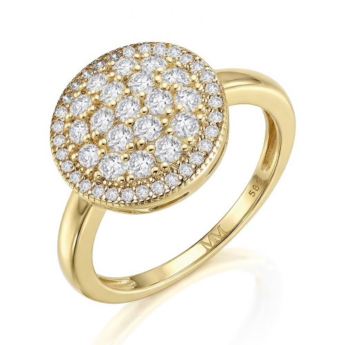 Cirilla - klasering med pavéfattet moissanite