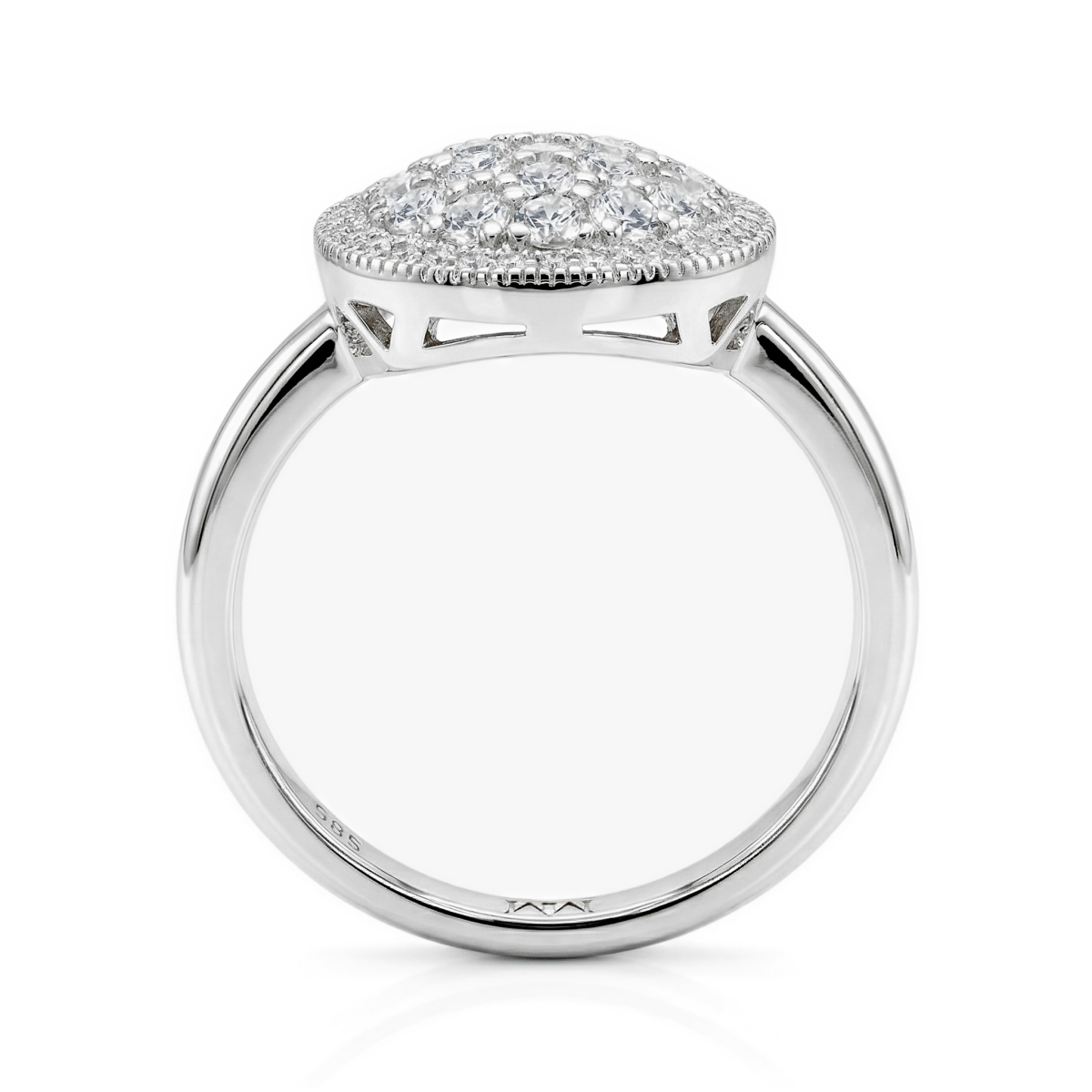 Cirilla - klasering med pavéfattet moissanite