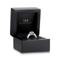 Sylphie - forlovelsesring med moissanite og doble sidesteiner