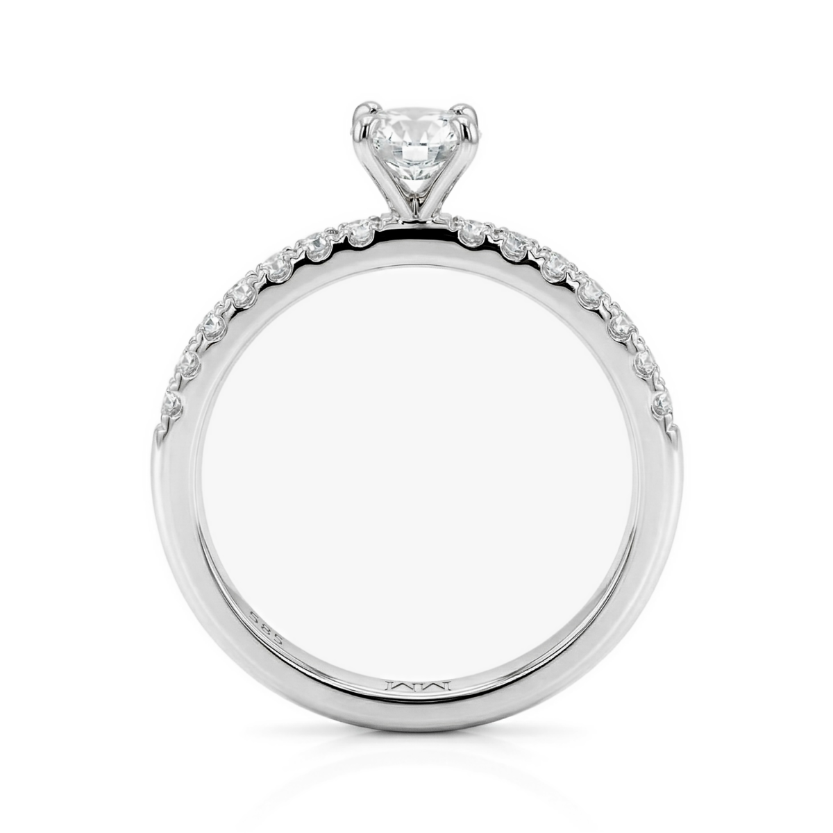 Finesse - forlovelsesring med moissanite og sidesteiner