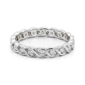 Celestine - tvinnet alliansering med moissanite i sargfatning