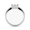 Stellar - moissanite-forlovelsesring med pavéfattede sidesteiner og delt ringskinne