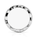 Seraph - alliansering med moissanite og tvinnet pavédesign