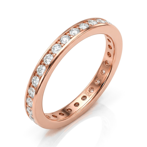 Zenora - alliansering med moissanite og kanalfatning
