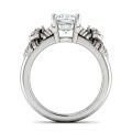 Roselle - floral forlovelsesring med moissanite i pavéfatning
