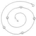 Circa - sargfattet moissanite-halskjede med justerbare ledd