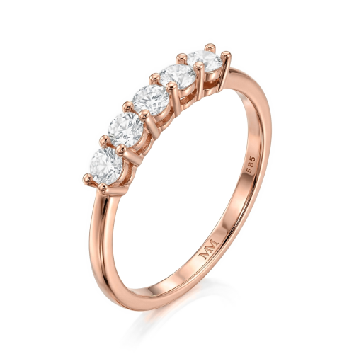 Quintella - jubileumsring med 5 moissanitesteiner