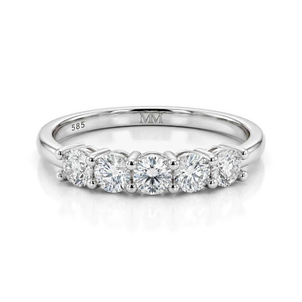 Quintella - jubileumsring med 5 moissanitesteiner