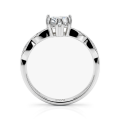 Affection - forlovelsesring med hjerteformet moissanite og vridd ringskinne
