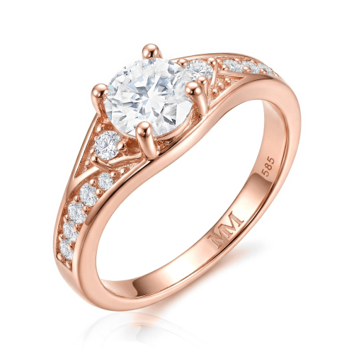 Seraphis - forlovelsesring med moissanite og sidesteiner