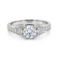 Seraphis - forlovelsesring med moissanite og sidesteiner