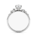 Aurora - ring med moissanite og minimalistiske sidesteiner